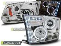 P�edn� sv�tla Dodge Ram, 2009-2011, Angel Eyes, chrom + diody
